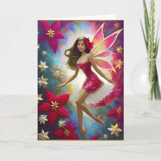 Christmas Fairy Collection - Light Brown Hair Card (Front)