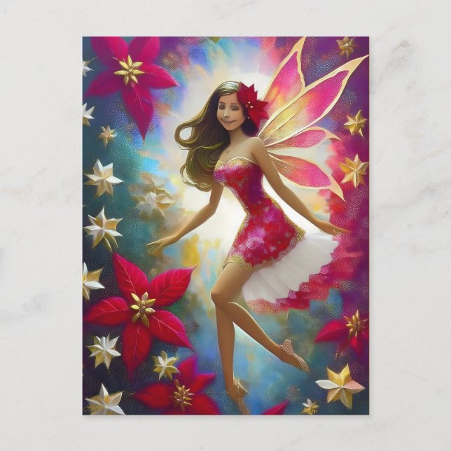 Christmas Fairy Collection - Light Brown Hair Postcard (Front)