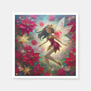 Christmas Fairy Collection - Medium Brown Hair Napkin