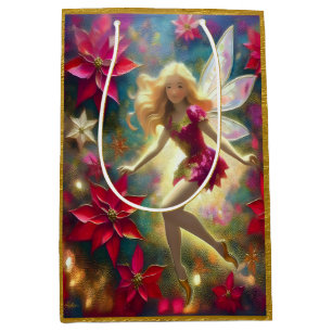 Christmas Fairy Collection - Pale Gold Blonde Hair Medium Gift Bag