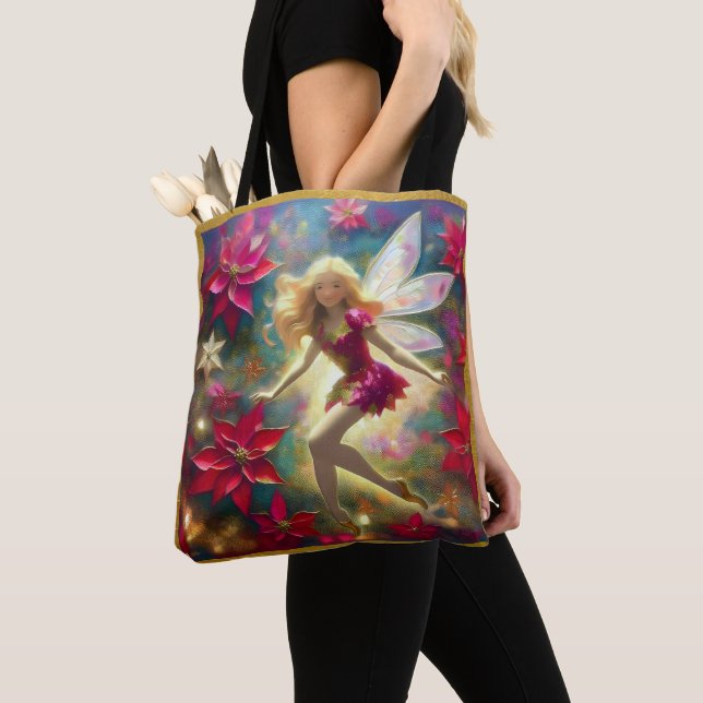 Christmas Fairy Collection - Pale Gold Blonde Hair Tote Bag (Close Up)