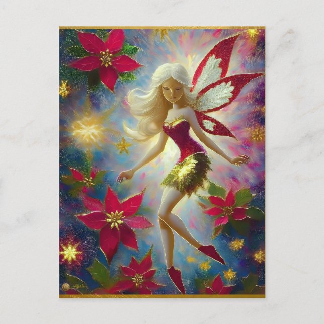 Christmas Fairy Collection - Platinum Blonde Hair Postcard (Front)