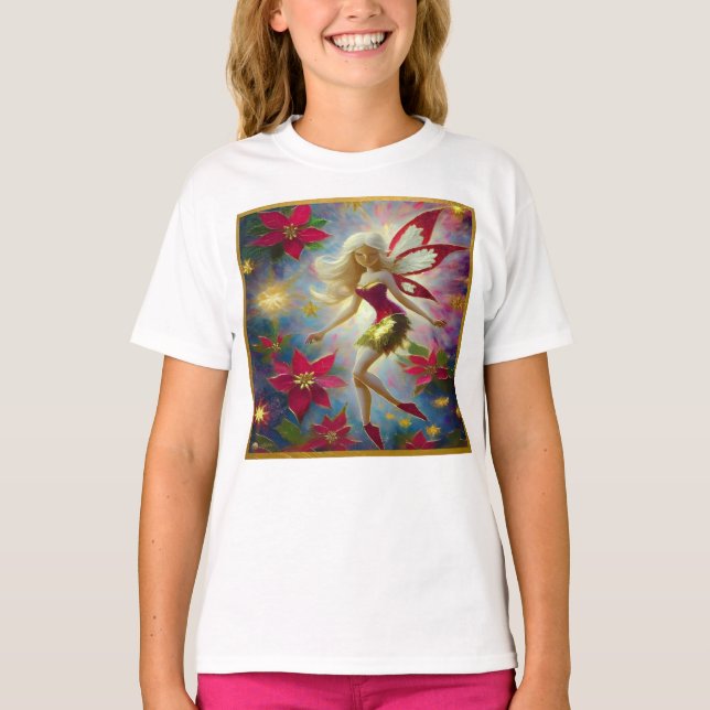 Christmas Fairy Collection - Platinum Blonde Hair T-Shirt (Front)