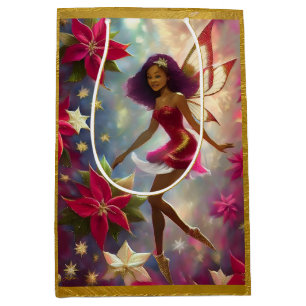 Christmas Fairy Collection Plum Tint Natural Hair Medium Gift Bag