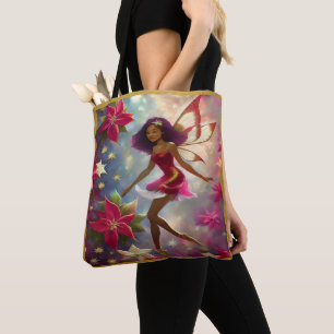 Christmas Fairy Collection Plum Tint Natural Hair Tote Bag