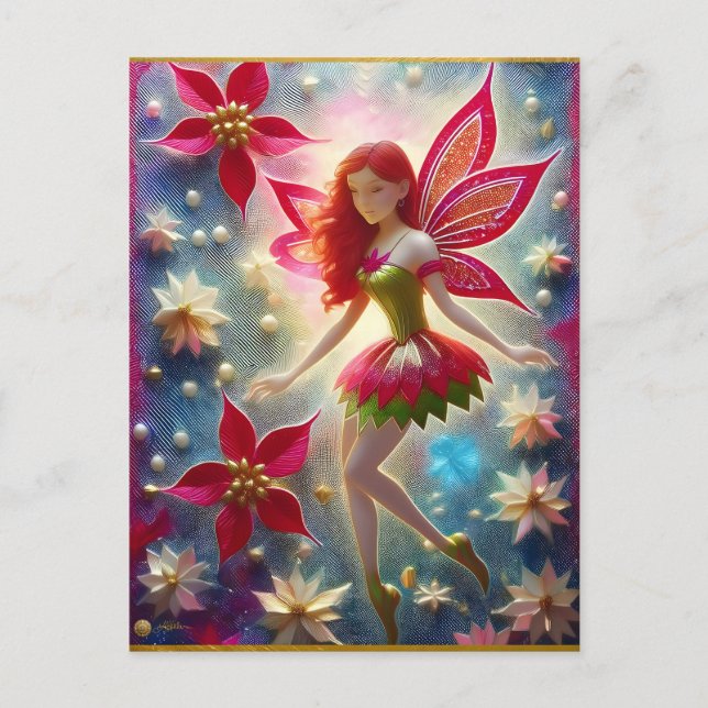 Christmas Fairy Collection - Red Hair Postcard (Front)