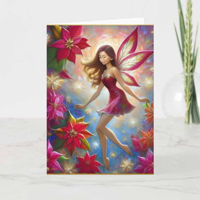 Christmas Fairy Collection - Reddish Brown Hair Card (Front)
