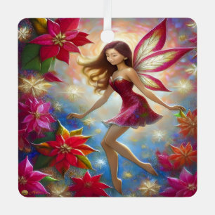 Christmas Fairy Collection - Reddish Brown Hair Metal Tree Decoration