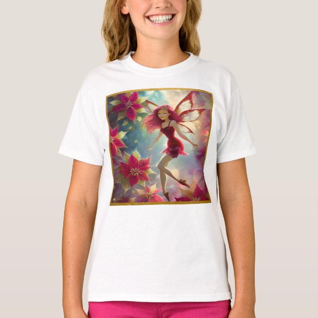 Christmas Fairy Collection - Rose Red Hair T-Shirt (Front)