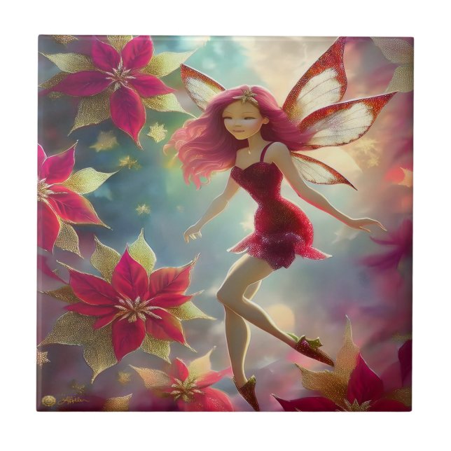 Christmas Fairy Collection - Rose Red Hair Tile (Front)