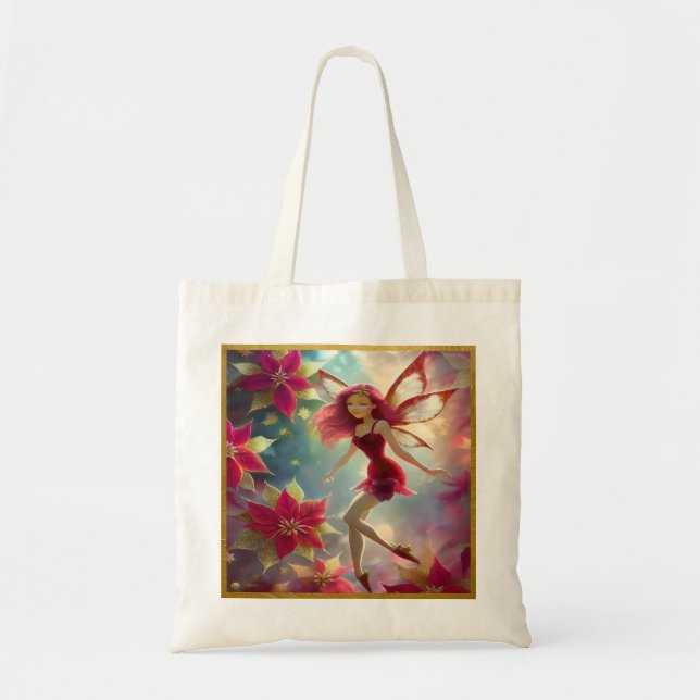 Christmas Fairy Collection - Rose Red Hair Tote Bag (Front)