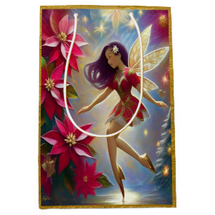 Christmas Fairy Collection - Straight Plum Hair Medium Gift Bag