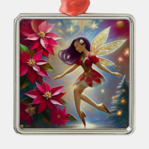Christmas Fairy Collection - Straight Plum Hair Metal Tree Decoration