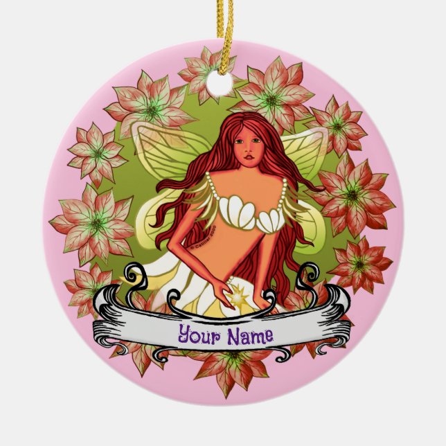 Christmas Fairy custom fairy ornament (Front)