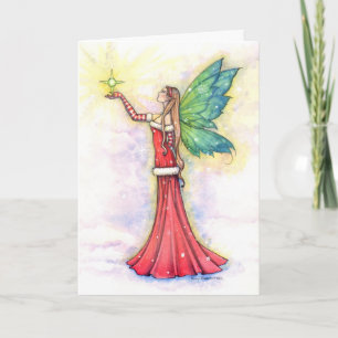 Christmas Fairy Greeting Card by Molly Harrison