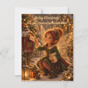 Christmas Fairy Holiday - Magical Greeting card