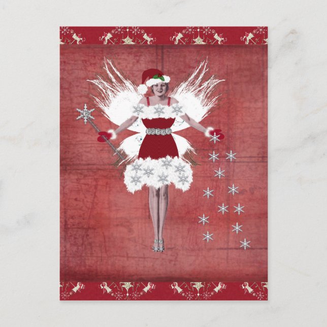 Christmas Fairy Holiday Postcard (Front)
