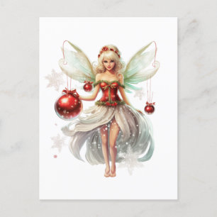 Christmas fairy postcard