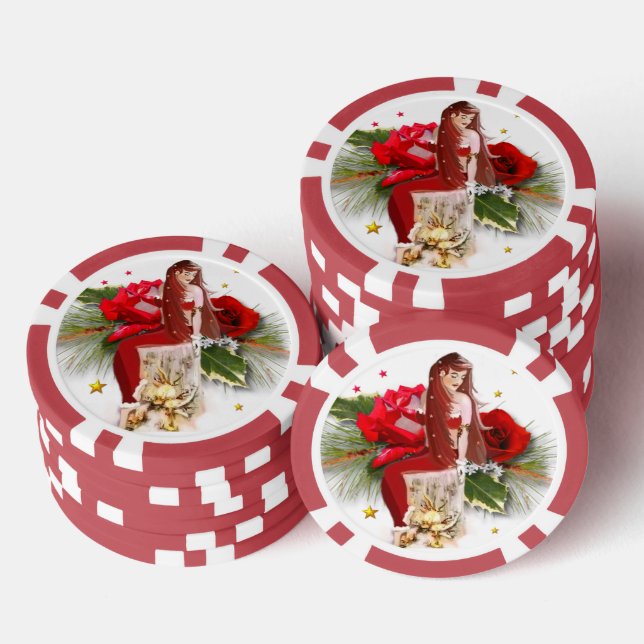 Christmas Fairy rPoker Chip (Stack)