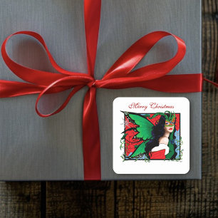 Christmas Fairy Square Sticker