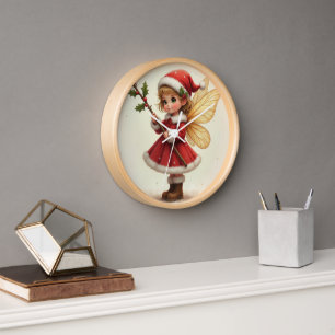 Christmas Fairy Wall Clocks