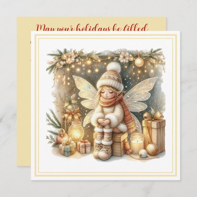 Christmas Fairy – Whimsical Winter Holiday Card (Front/Back)