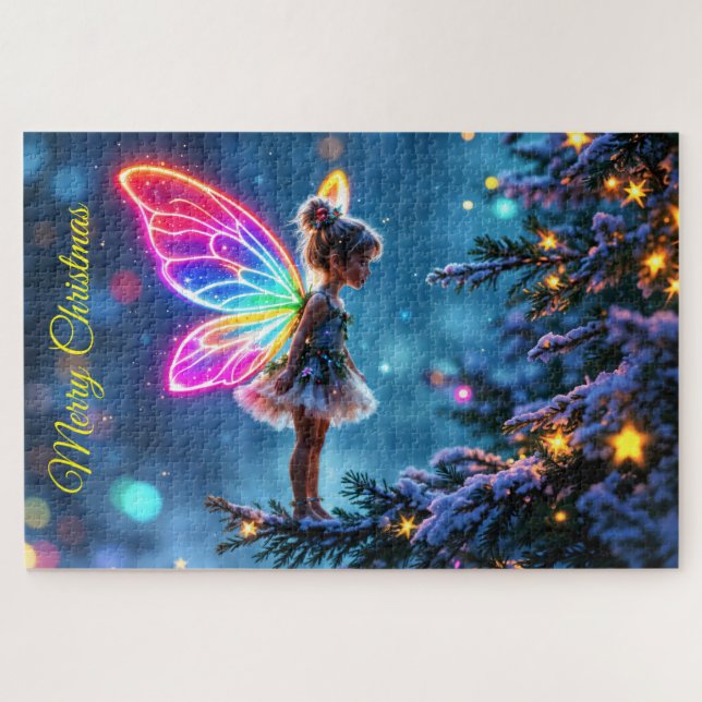 Christmas fairy winter forest festive magic jigsaw puzzle (Horizontal)