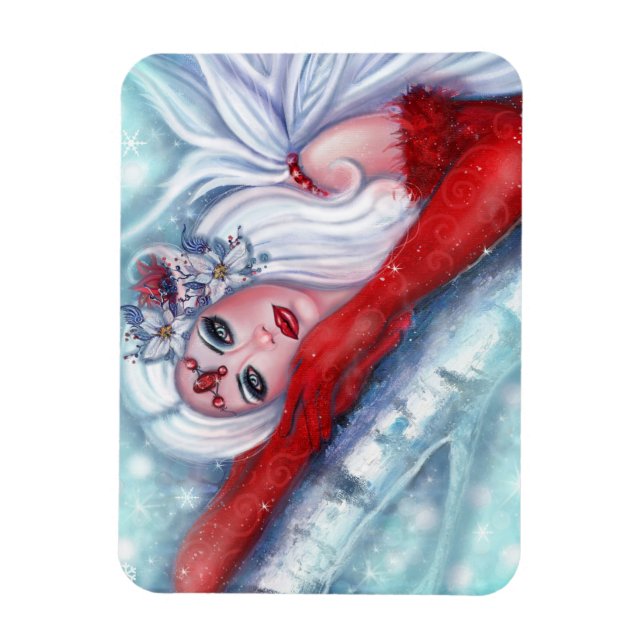 Christmas Fairy wisher postcard By Renee Lavoie Magnet (Vertical)