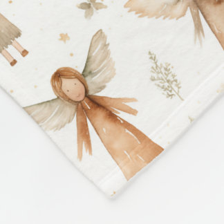 Christmas Fairytale Cosy Blanket Gold Neutrals