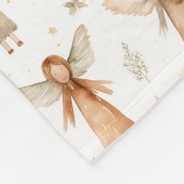 Christmas Fairytale Cosy Blanket Gold Neutrals (Corner)