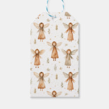 Christmas Fairytale Gift Tag in Neutral and White