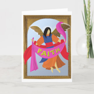 Christmas FAITH Angel (blank inside) Card