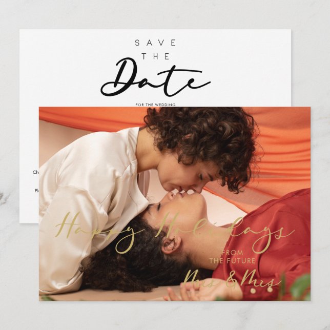 Christmas Fake Golden Future Mrs & Mrs Christmas (Front/Back)