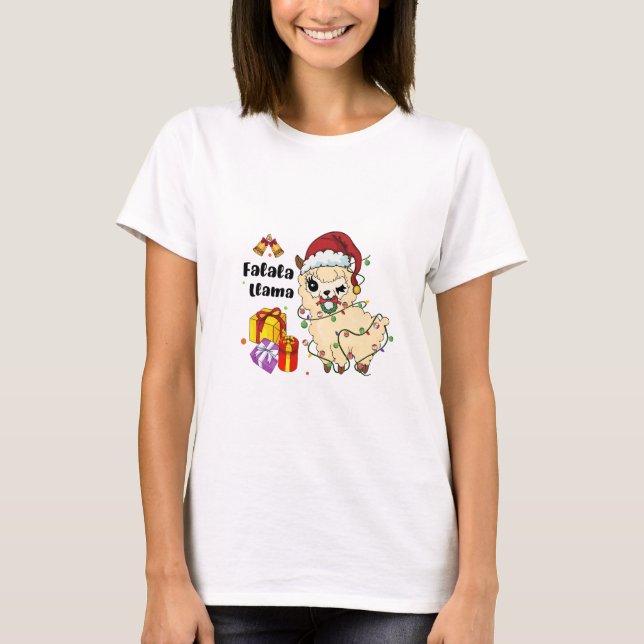 Christmas Falala Llama T-Shirt (Front)