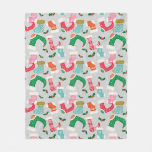 christmas falalala grey -Stockings  Fleece Blanket