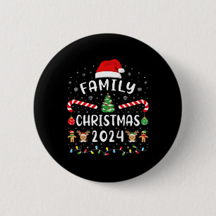 Christmas Family 2024 Elf Squad Santa Xmas Holiday 6 Cm Round Badge