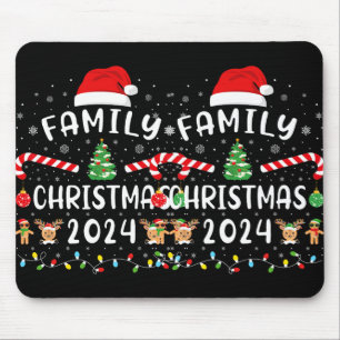 Christmas Family 2024 Elf Squad Santa Xmas Holiday Mouse Mat