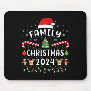 Christmas Family 2024 Elf Squad Santa Xmas Holiday Mouse Mat