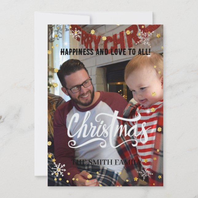 Christmas family, baby Santa Claus Holiday Card (Front)