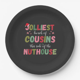 Christmas Family Cousin Reunion Matching Paper Plate