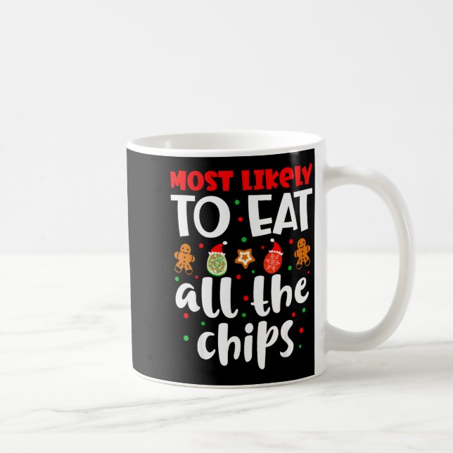 Christmas Family Cute Funny Most Likely To Eat All Coffee Mug (Right)