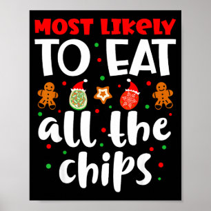 Christmas Family Cute Funny Most Likely To Eat All Poster