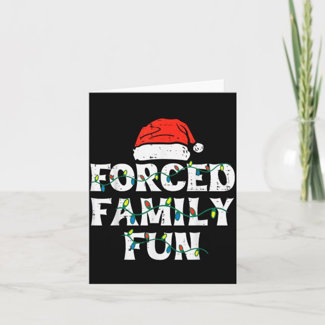 Christmas Family Funny Xmas Match Men Women Kids  Card (Front)