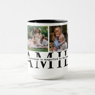 Christmas Family Gift 4-Photo Collage cute classic Mug