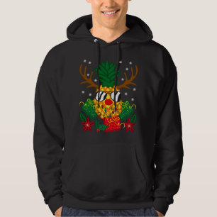 Christmas Family Gift Reindeer Deer Pineapple Sung Hoodie