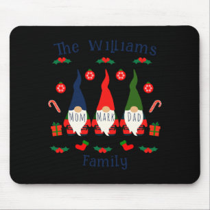 Christmas Family Gnomes Cute And Funny T Shirt Mouse Mat