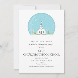 Christmas Family Karaoke Church Carols Service  Invitation
