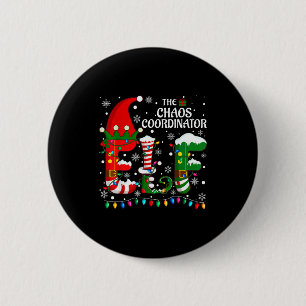 Christmas Family Matching Pajamas Chaos Coordinato 6 Cm Round Badge
