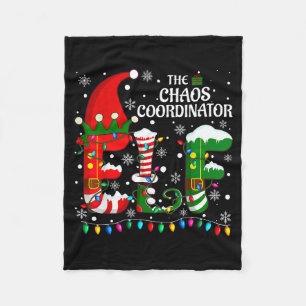 Christmas Family Matching Pajamas Chaos Coordinato Fleece Blanket