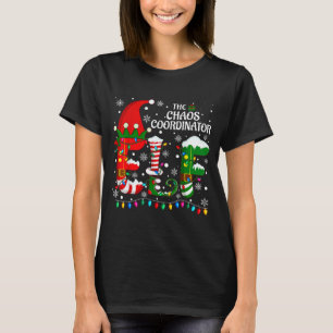 Christmas Family Matching Pajamas Chaos Coordinato T-Shirt